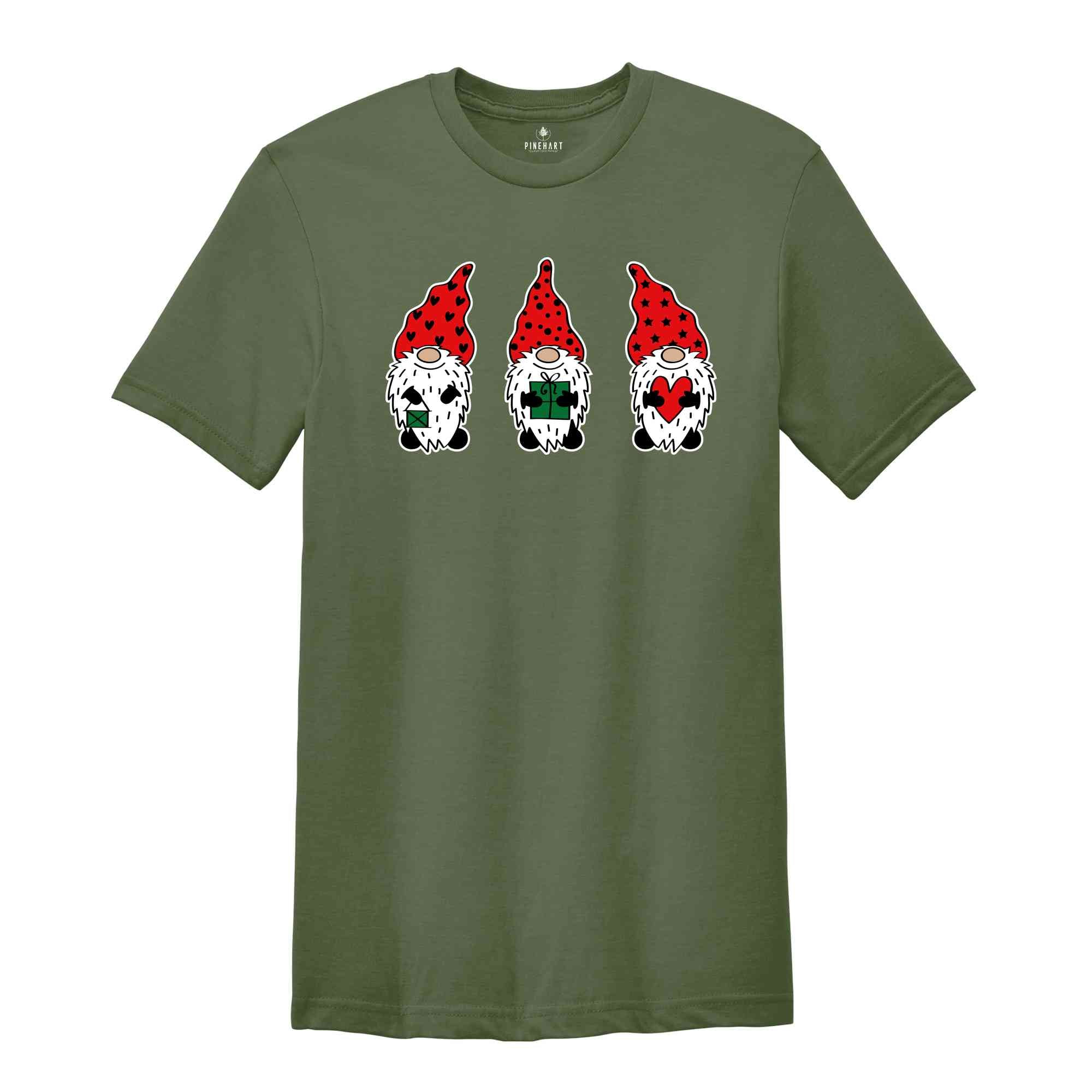 Cute Christmas Gnomes Shirt, Christmas Gift, 2024 Christmas Tee, Gnomes Shirt, Holiday Shirt, Gnomes Family Shirt