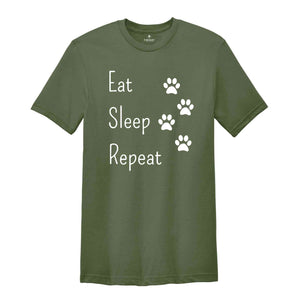 Eat Sleep Repeat Shirt, Cat Shirt, Repeat Shirt, Cute Cat Shirt, Cat Lover Shirt, Funny Cat Shirt, Cat Mom Shirt