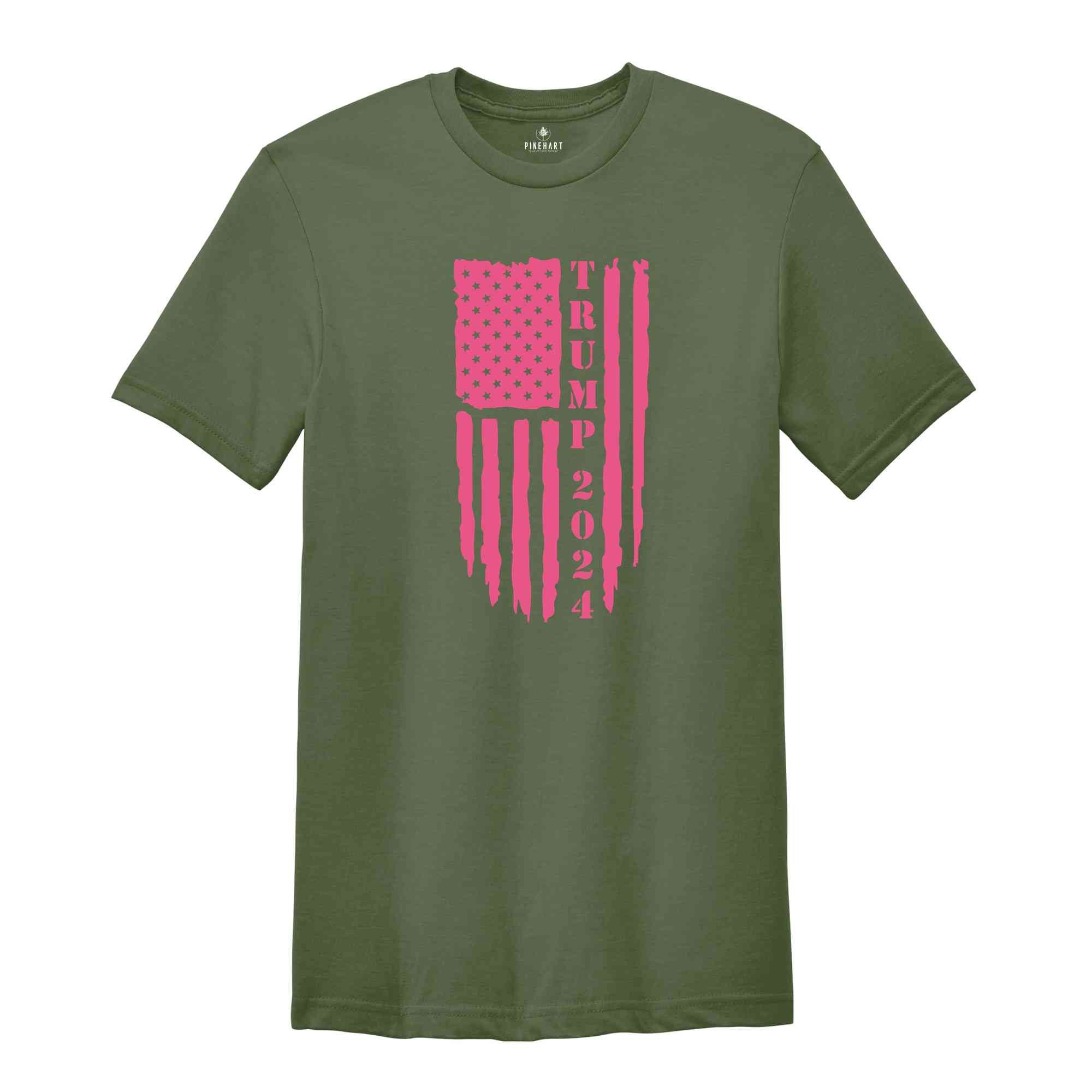 Trump 2024 American Flag T-Shirt, Trump Shirt, Election T-Shirt, Patriotic Gifts, Trump Voting Shirt, Republican Shirt