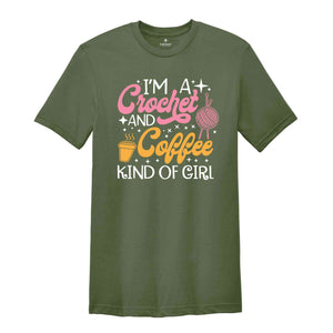 Crocheting Shirt, Crochet Tshirt, Crafting T-Shirt, Coffee Vneck Shirts, Funny Quote Tee, Yarn Graphic Tees, Women Clothes, Gift for Grandma