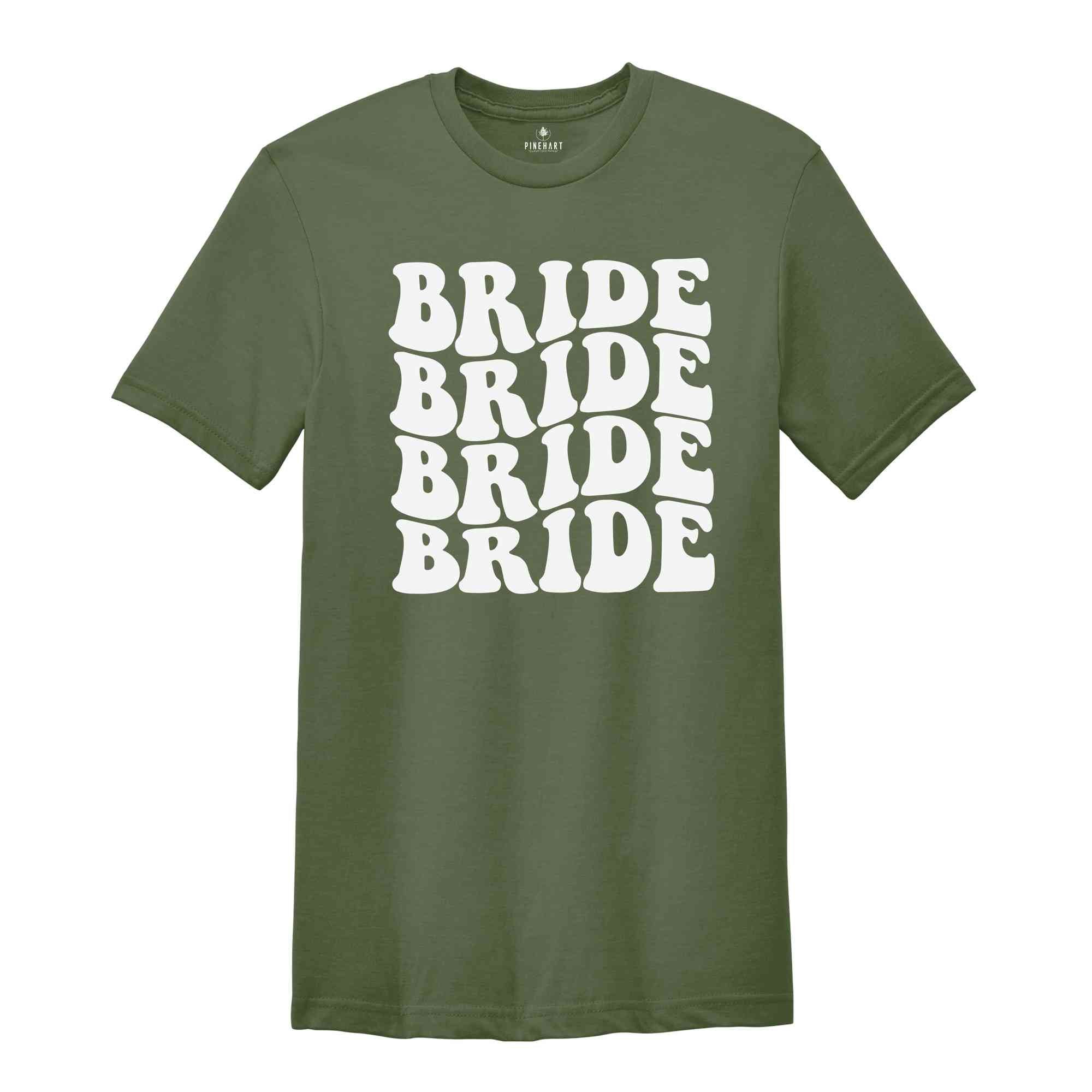 Bride Bridesmaid Shirt, Bridal Party Shirt, Bachelorette Party Shirt, Trendy Wedding, Cute Bride Shirt