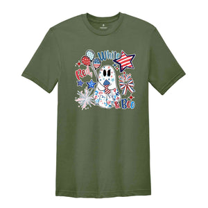 Red White Boo Shirt, Cute 4th Of July Shirt, 4th Of July Shirt, Independence Day Shirt, Patriotic Shirt, USA Shirt, America Shirt, Ghost Tee