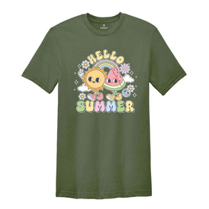 Hello Summer Shirt, Summer Vibes Shirt, Beach Shirt, Vacation Shirt, Beachy Tshirt, Fun Summer Shirt, Summer Camp Shirt, Cute Summer Shirt