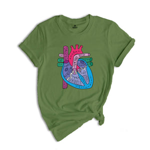 Cardiologist Anatomical Heart Shirt, Cardiac Nursing Gift, Nursing School Shirt, Medical School Student Shirt, Heart Anatomy Shirt