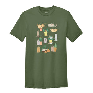 Cats and Plants T-Shirt, Plant Lady Gifts, Plant Lover Shirt, Shirts For Cat Lovers, Plants Shirt, Plant Lover Tee