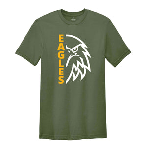 Eagles Shirt, Eagle Shirt, Custom School Name Shirt, Sports Team Shirt, Mascot Shirt, School Sports Team Shirt, School Shirt, Team Shirt