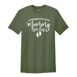 Baby Announcement, Promoted to Mommy and Daddy Est 2024, New Mother Shirt, New Father Shirt, New Parents Shirt, New Mommy Tee