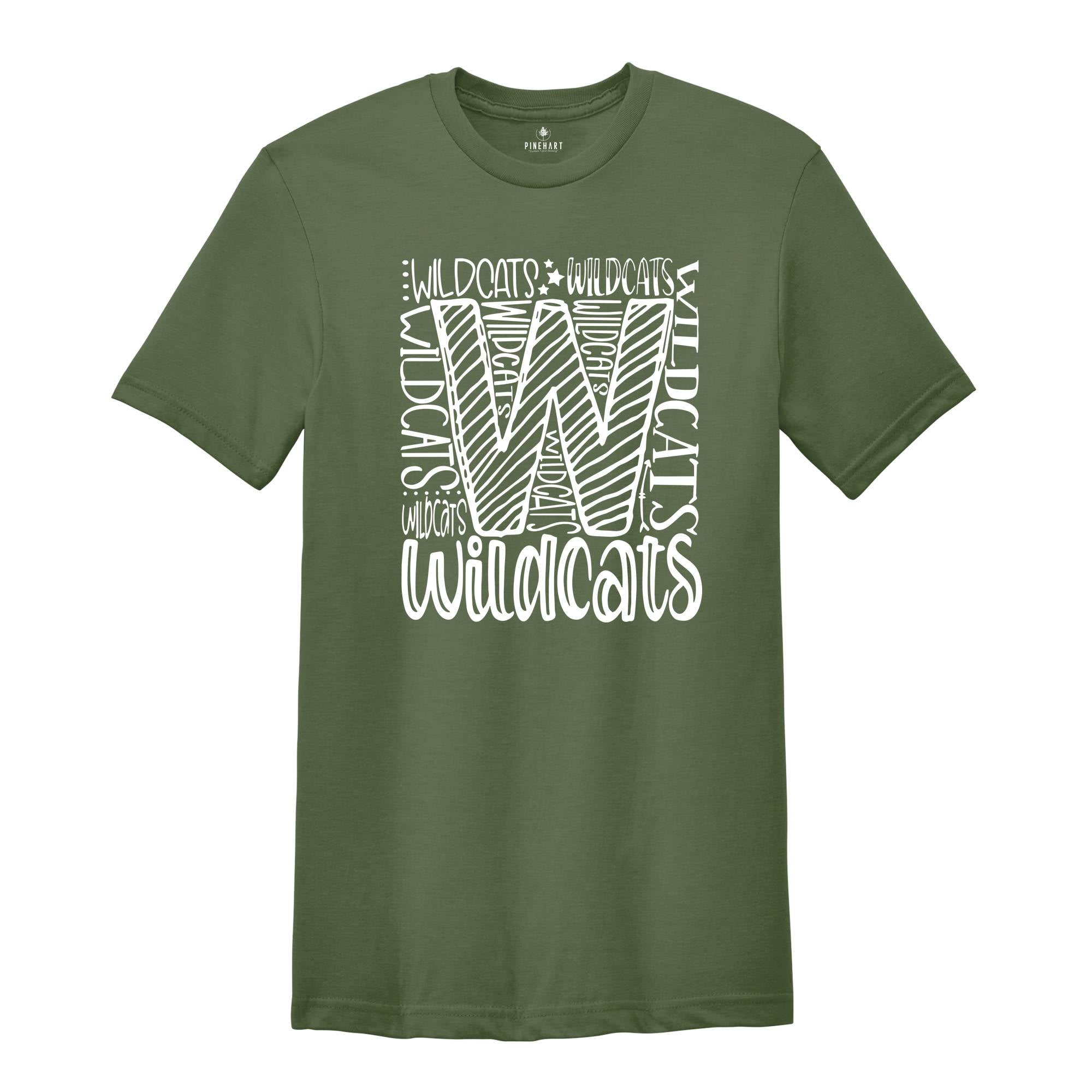 Team Mascot T-Shirt, Wildcats Team Shirt, Wildcats Football, Wildcats Fan Gift, Wildcats School Tee, Wildcats School Spirit