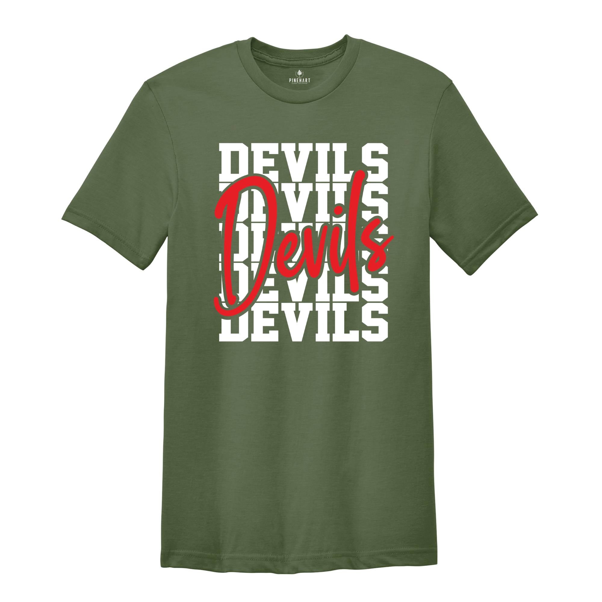 Team Mascot Shirt, Devils Team Shirt, Devils Football Shirt, Devils Fan Tee, Devils School Shirt, Devils School Spirit, Devils Mascot Tee