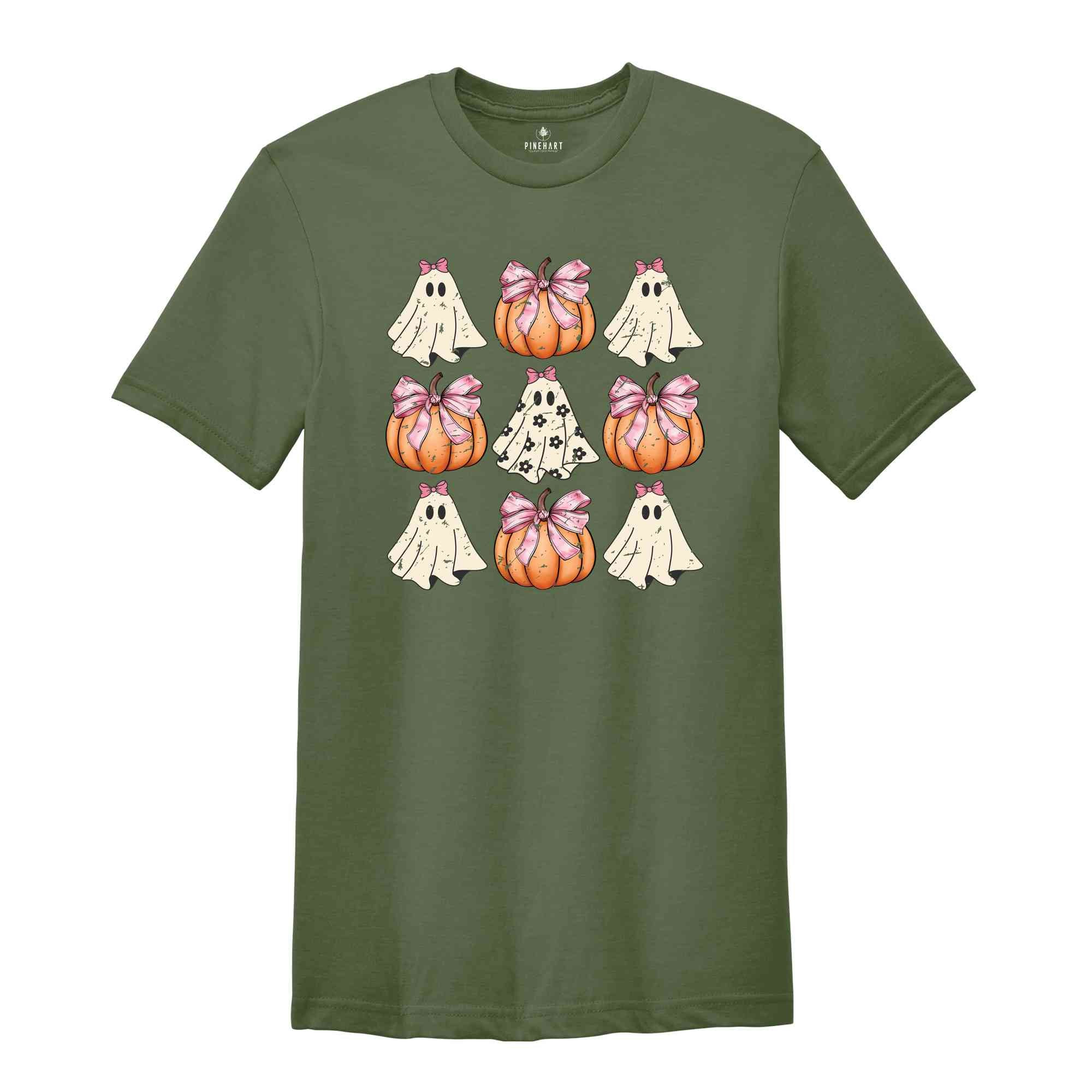 Halloween Ghost Pumpkin Shirt, Cute Halloween Shirt, Halloween Gift, Pumpkin Spice Shirt, Pumpkin Shirt, Ghost Shirt, Halloween Ghost