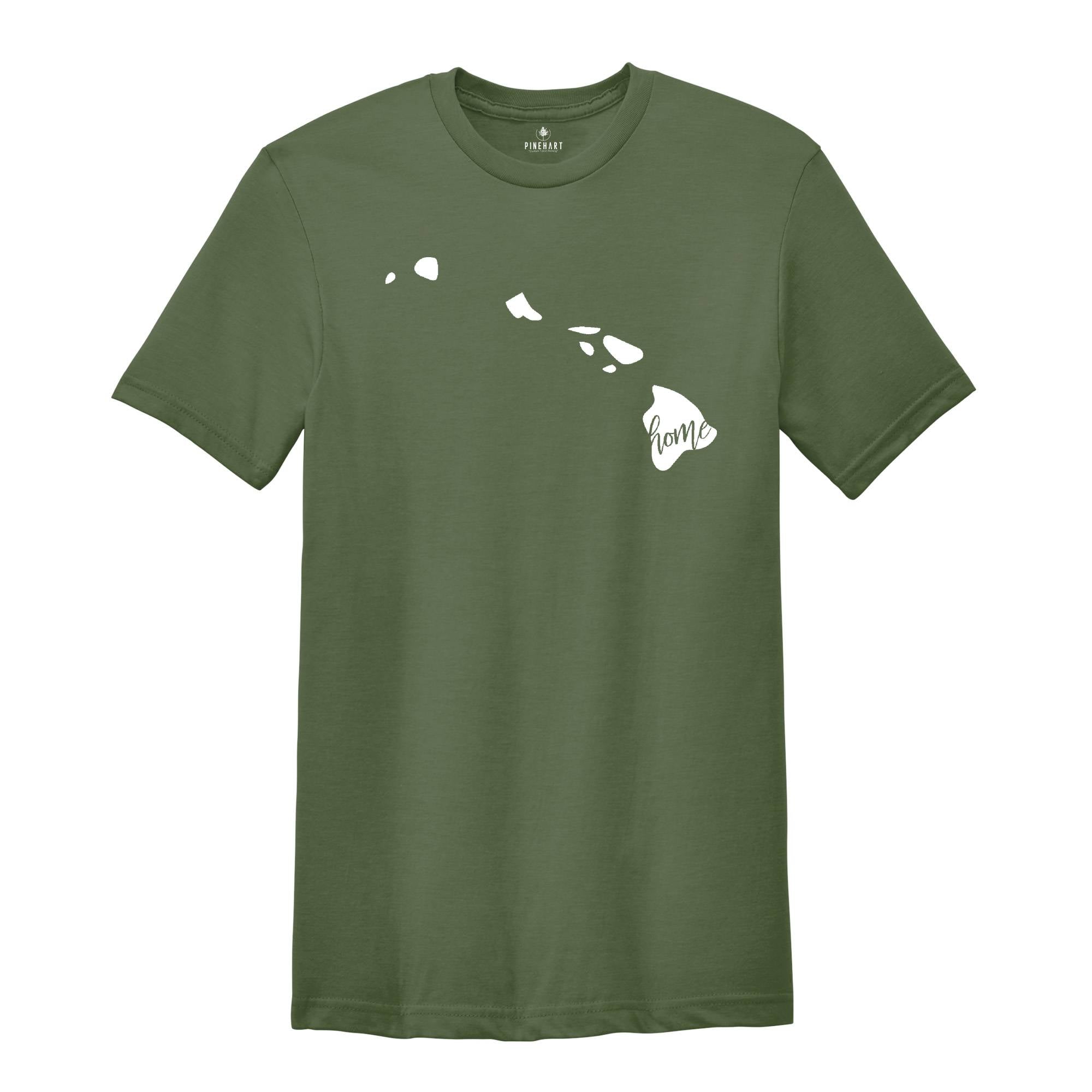 Hawaii Home Shirt, Hawaii State Map Shirt, Hawaii Travel Gifts, Hawaii Apparel, Hawaii Clothing, Hawaii Travel T-Shirt, Cool Hawaii Shirt