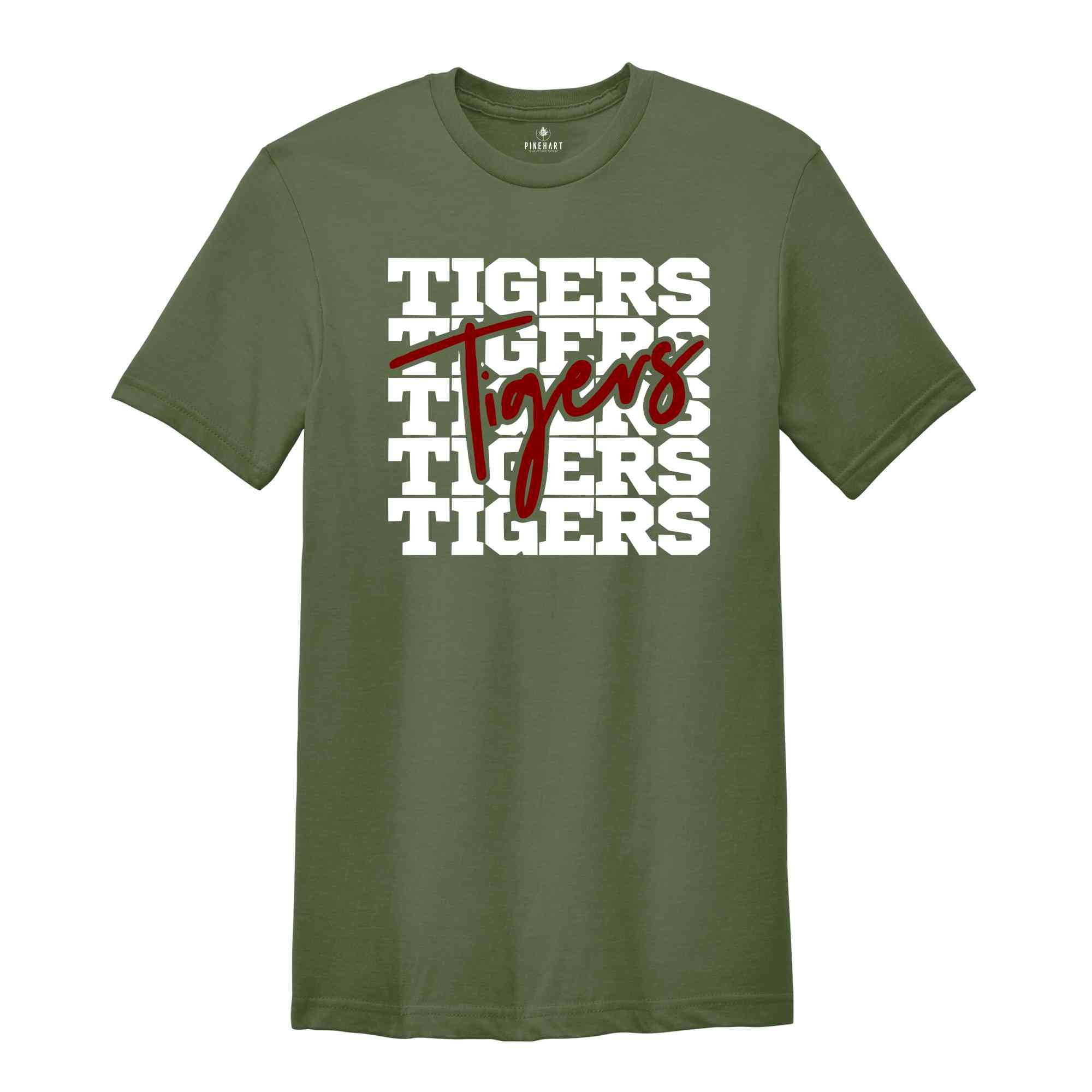 Team Mascot Shirt, Tigers Team Shirt, Tigers Football Shirt, Tigers Fan Shirt, Tigers School Tee, Tigers School Spirit, Tigers Mom Shirt