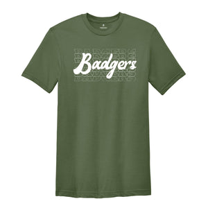 Team Mascot Shirt, Badgers Team Shirt, Badgers Team Spirit Shirt, Badgers Fan Shirt, Badgers School Shirt, Badgers School Spirit