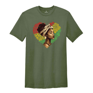 Juneteenth Heart Shirt, Juneteenth Shirt Women, Black Culture, Black History, Black Lives Matter Tee, Melanin T-Shirt, Black Girl Tees