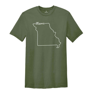 Missouri State Shirt, The USA State Shirt, Missouri USA Shirt, Missouri Map Outline Shirt, US Outline Shirt, United States Shirt