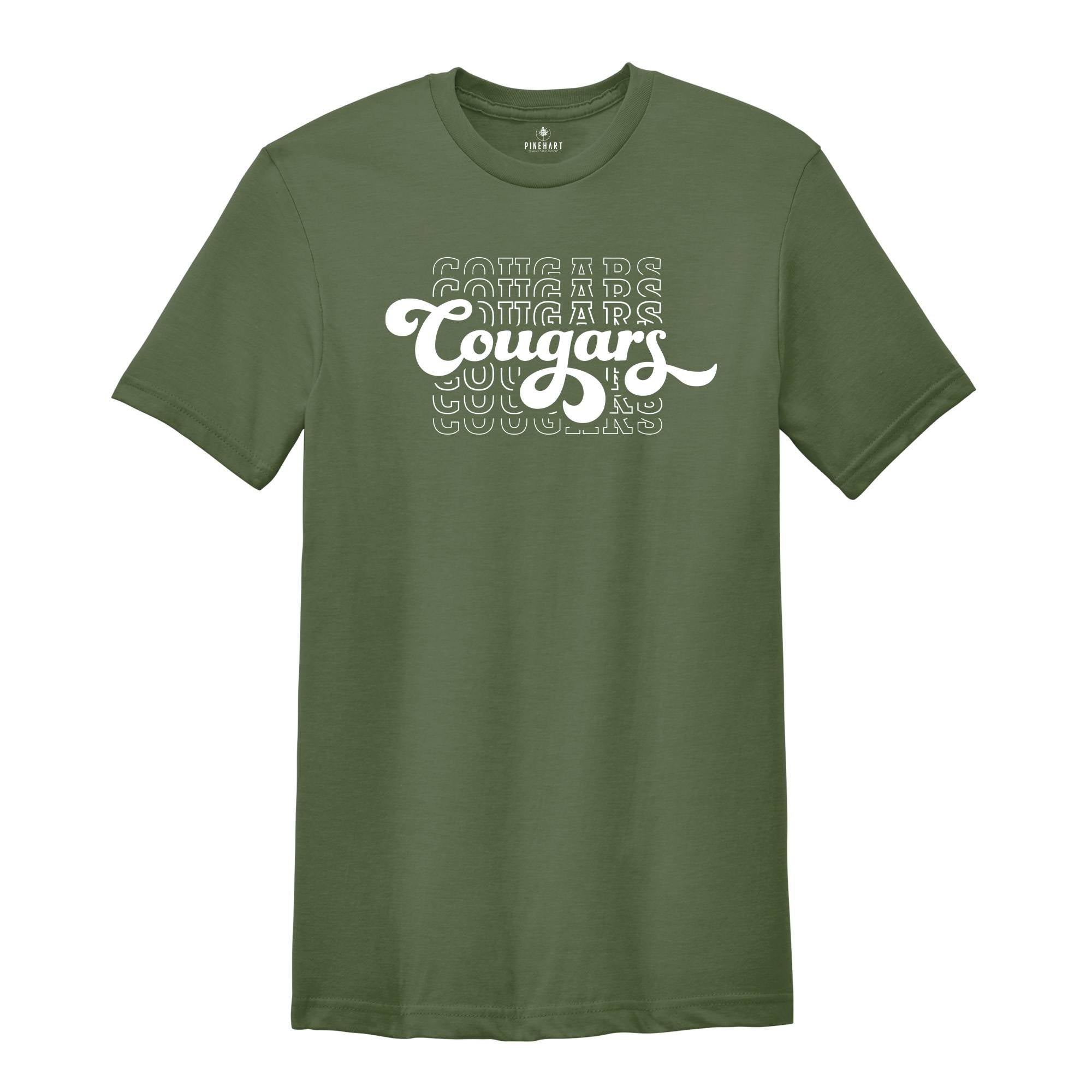 Team Mascot Shirt, Cougars Team Shirt, Cougars Team Spirit Shirt, Cougars Fan Shirt, Cougars School Shirt, Cougars School Spirit