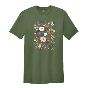 Wildflower Tshirt, Wild Flowers Shirt, Floral Tshirt, Flower Shirt, Gift for Women, Ladies Shirts, Best Friend Gift Shirt,Nature Lover Shirt