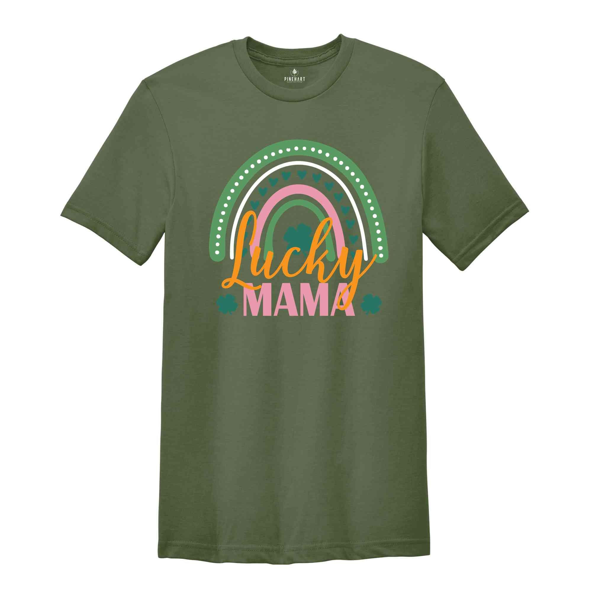 One Lucky Mama Saint Patrick Shirt, St. Paddy's Mother Shirt, Clover Leaf Hoodie, Saint Patrick Day Shirt