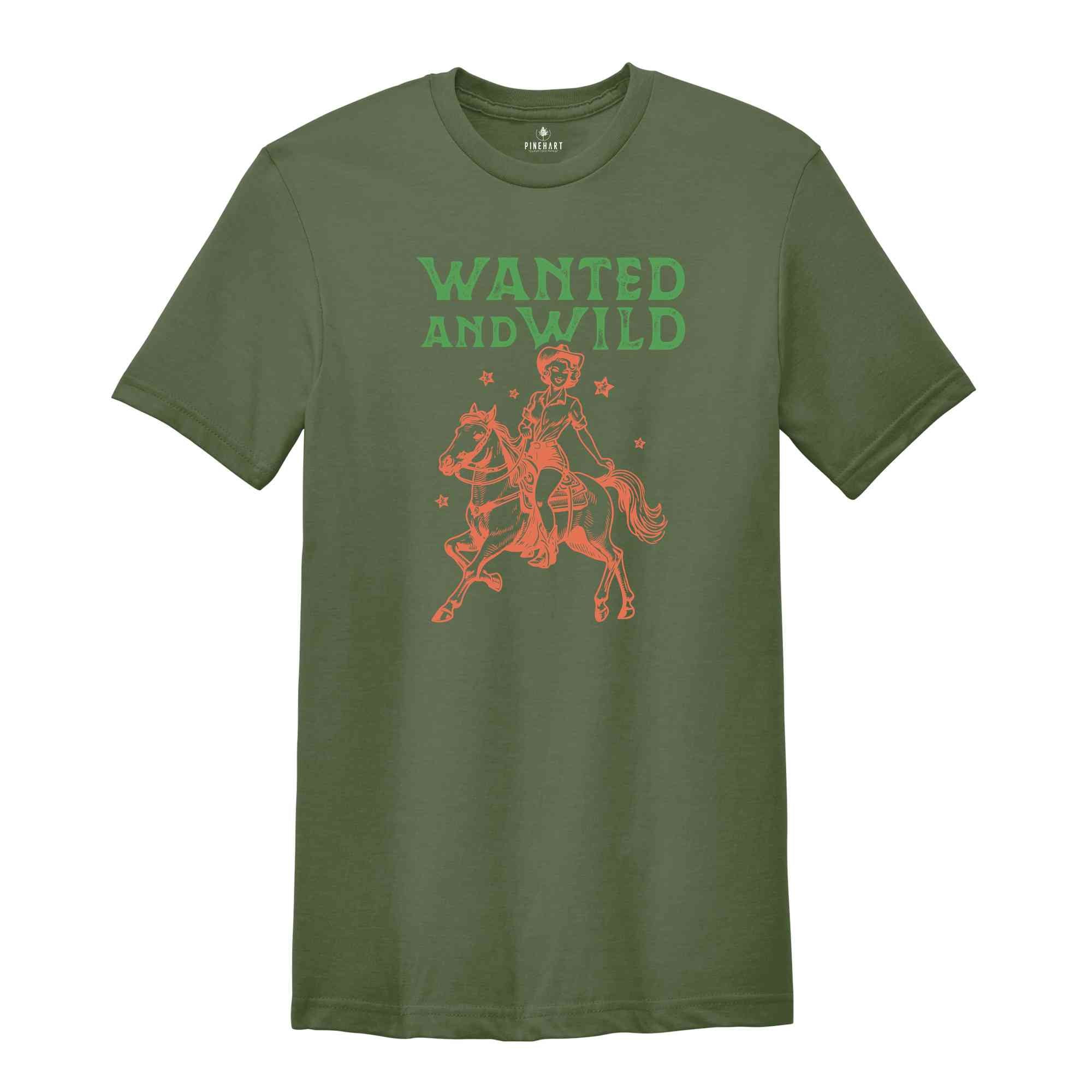 Wanted And Wild Shirt, Cute Country Shirts, Howdy Shirt, Cowboy Shirt, Yee Haw Shirt, Cowgirl Shirt, Western Tee, Western Graphic Tee