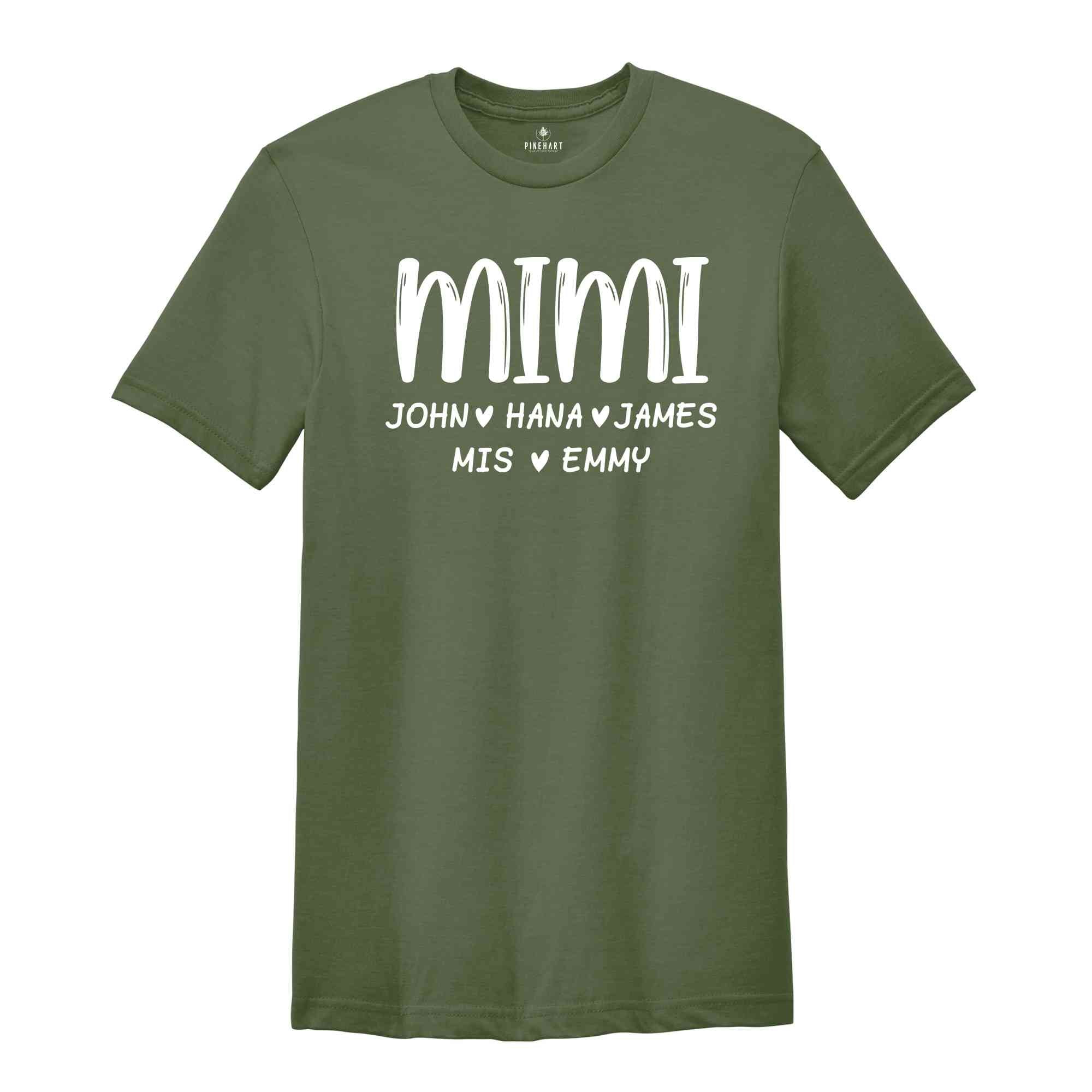 Custom Mimi Shirt, Mother’s Day Shirt, Mom Shirt, Baby Mom Shirt, Custom Names Shirt, Birthday Mom Shirt