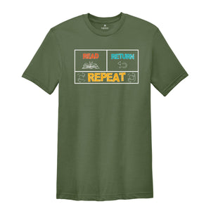 Read Return And Repeat Library Book Shirt, Library Person Shirt, Library Day T-Shirt, Gift For Bookworm