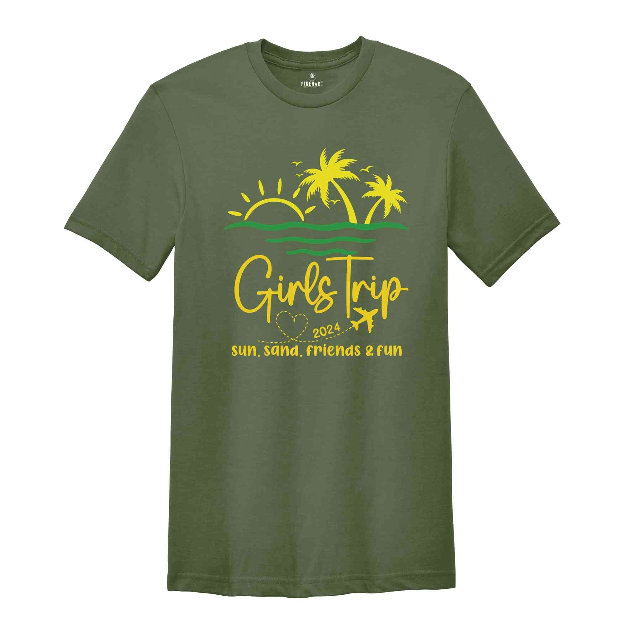 Custom Girls Trip 2024 Shirt,Girls Trip Shirts,Girls Vacation Shirt, Summer Shirt, Summer Vacation Shirt, Beach Shirt