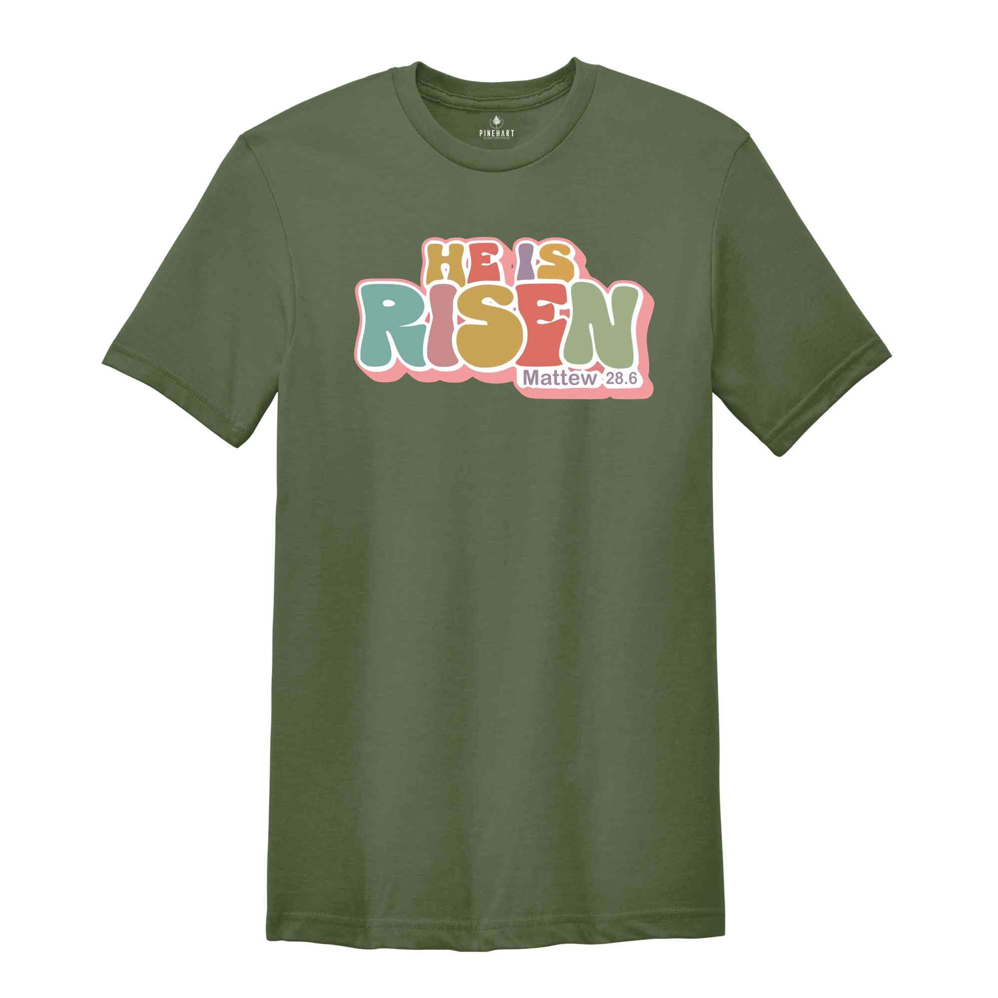 He is risen Matthew 28:6 Shirt, He is risen Shirt, Happy Easter Shirt, Bunny Shirt, Easter Shirt, Cute Shirt