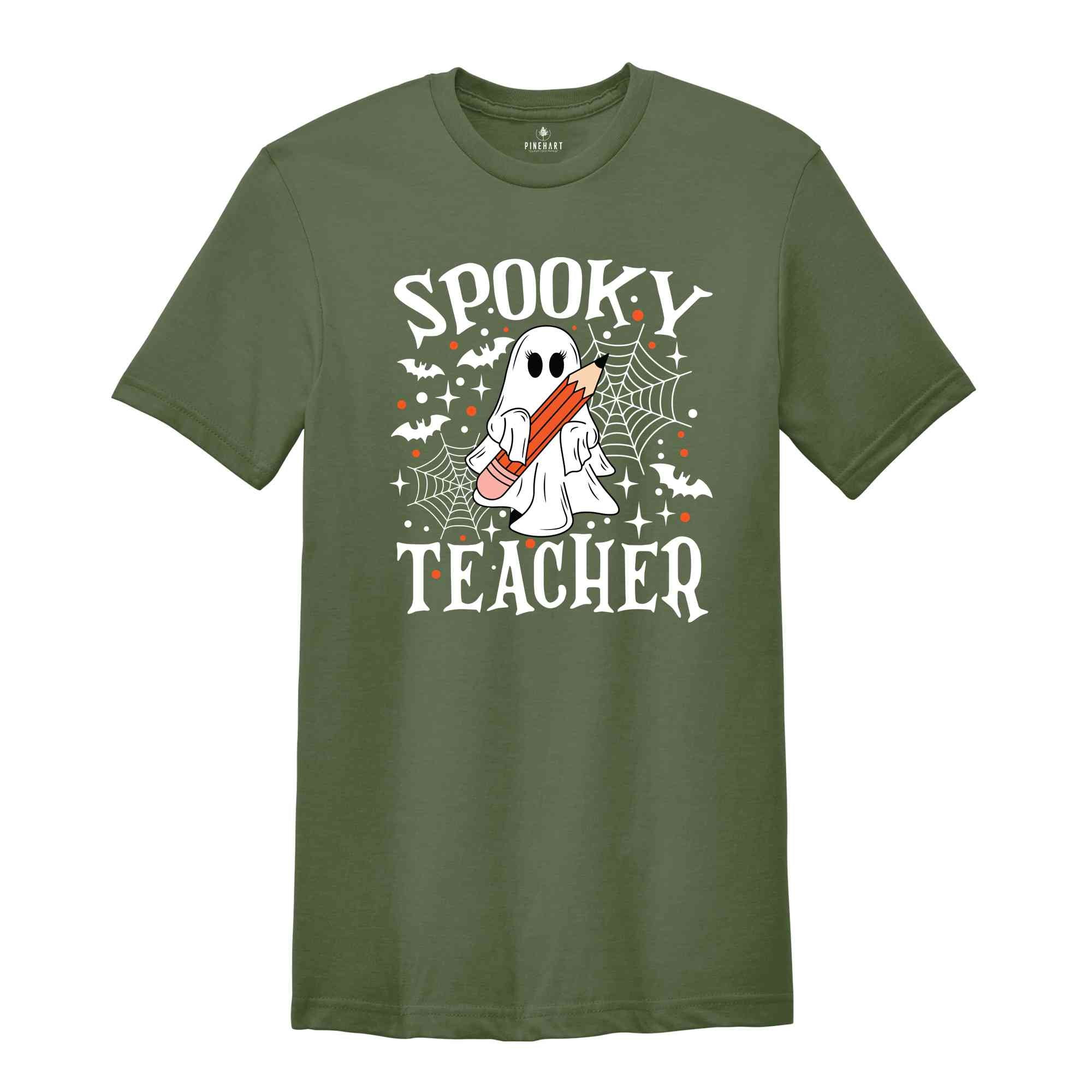 Spooky Teacher T-Shirt, Teacher Halloween Shirt, Teacher Gifts, Funny Teacher Ghost Shirt, Halloween Gifts