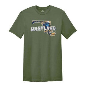 Retro State Of Maryland Shirt, State Of Maryland Shirt, State Shirt, Maryland Shirt, Maryland Lover Shirt, Family Trip Shirt, Travel Shirt