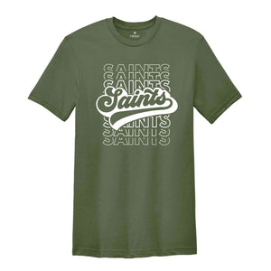 Team Mascot Shirt, Saints Team Shirt, Saints Football Shirt, Saints Fan Shirt, Saints School Shirt, Saints School Spirit