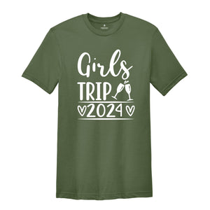 Girls Trip 2024 Shirt, Summer Vacation Tee, Beach Shirt, Cute Trip Shirt, Summer Vibes Gift, Girl Trip Shirt