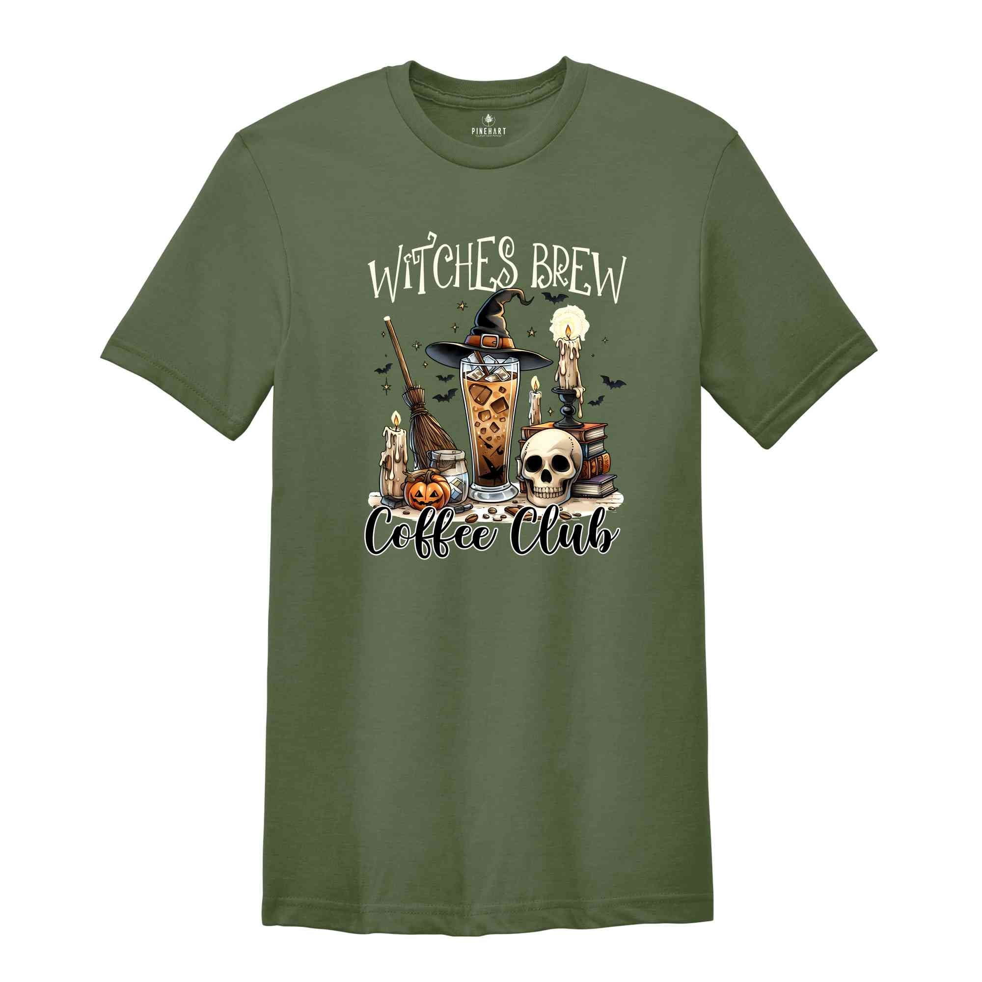 Witches Brew Coffee Club Shirt, Halloween Shirt, Spooky Pumpkin Shirt, Halloween Party Shirt, Halloween Party