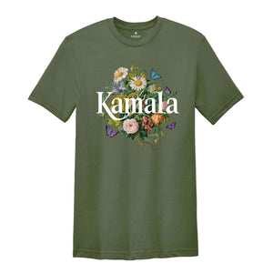 Botanical Kamala Shirt, Kamala Harris Voting 2024 Presidential Election Tee, Artsy Floral Politics Tee, Vote for Kamala, Madam President