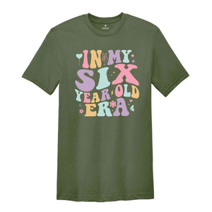 In My Six Year Old Era Shirt, Six Birthday Shirt, Kids Birthday Party Shirt, Birthday Celebrant Shirt, Birthday Kids Shirt, Kids Shirt