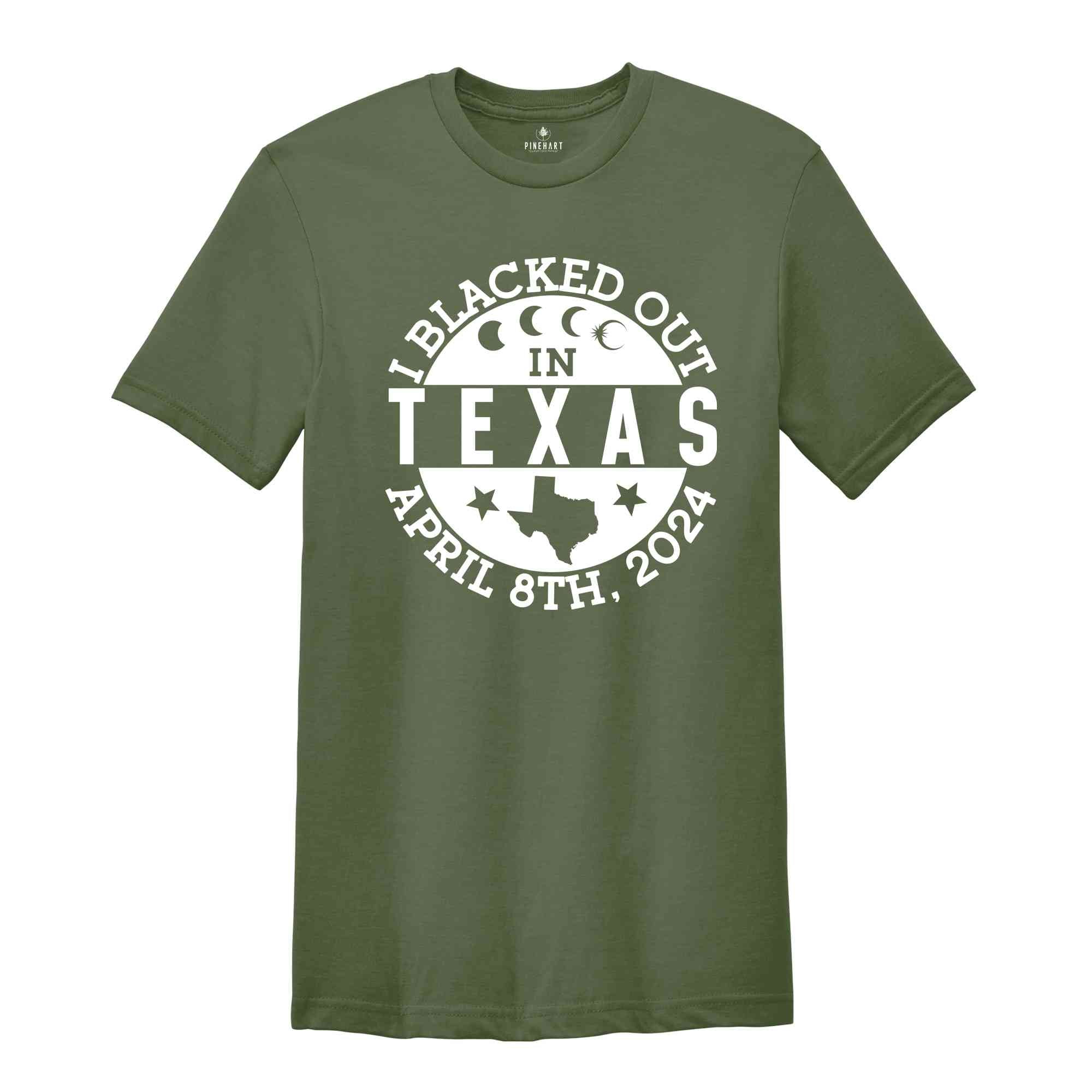 I Blacked Out In Texas Shirt, Texas Eclipse Shirt, Celestial Shirt, Eclipse Event 2024 Shirt, April 8th 2024 Total Solar Eclipse,