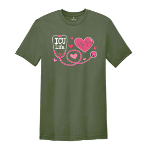 ICU Valentine Nurse Shirt, ICU Valentines Day Tshirt, ICU Nurse Shirt, Matching Couple Shirt, Valentines Day Gift