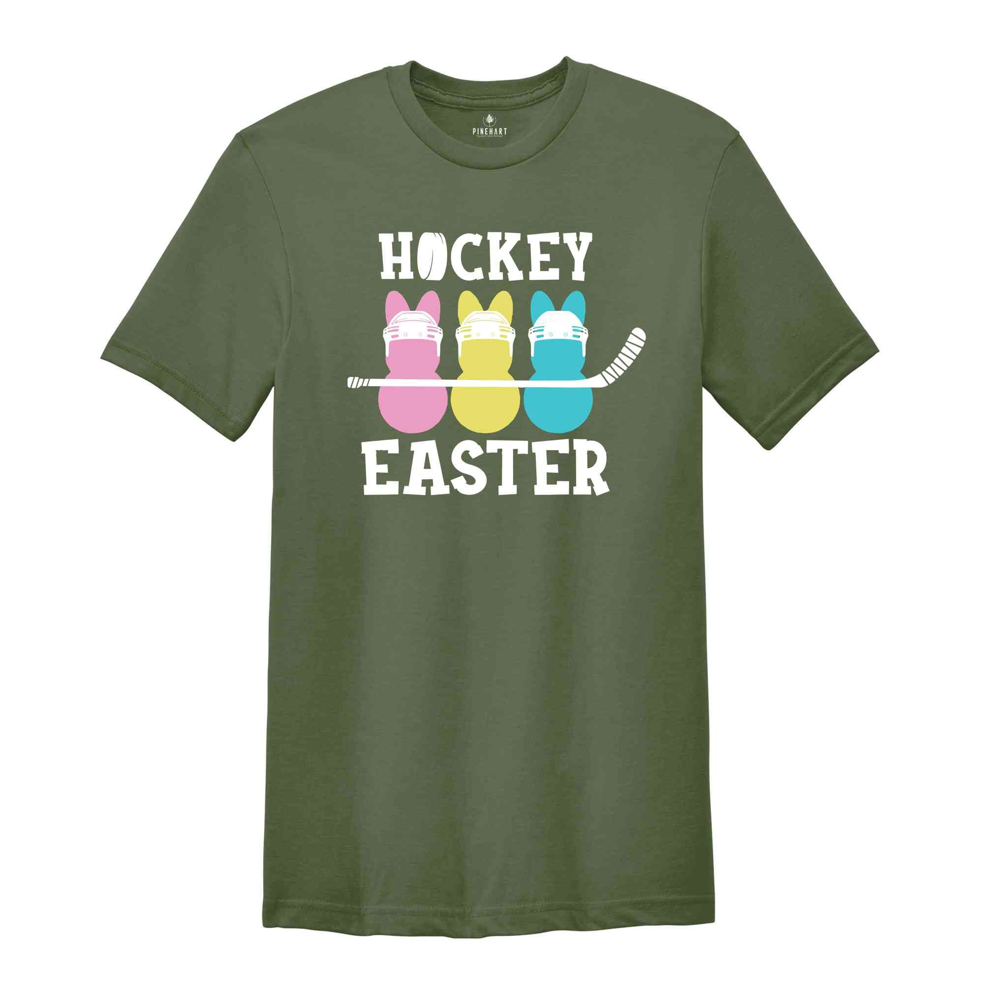 Hockey Easter Shirt, Hockey Lover Gift, Funny Easter Shirt, Easter Peeps T-Shirt, Hockey Kids Shirt, Cute Easter Bunny Shirt