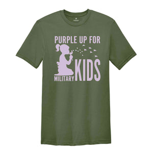 Purple Up for Military Kids Shirt, Military Child Month Awareness Shirt, Military Gifts for Kids, Military Kids Cotton Shirt