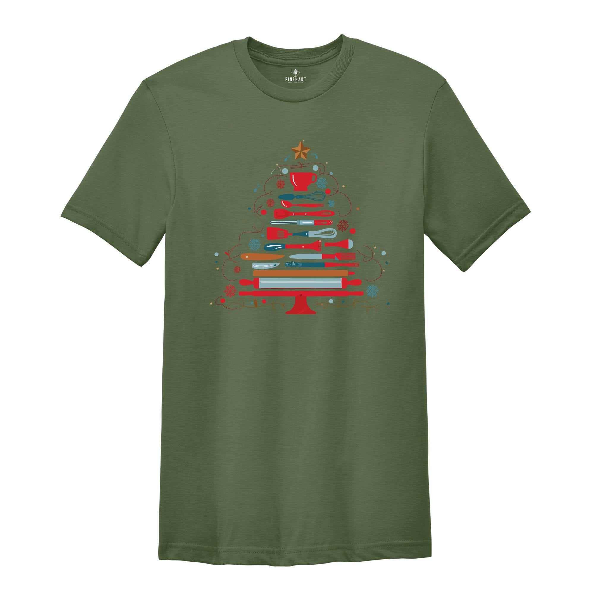 Baker Christmas Shirt, Baking Cakes Christmas Tree Shirt, Christmas Cake Tree Shirt, Christmas Tree tshirt, Tool lovers Shirt