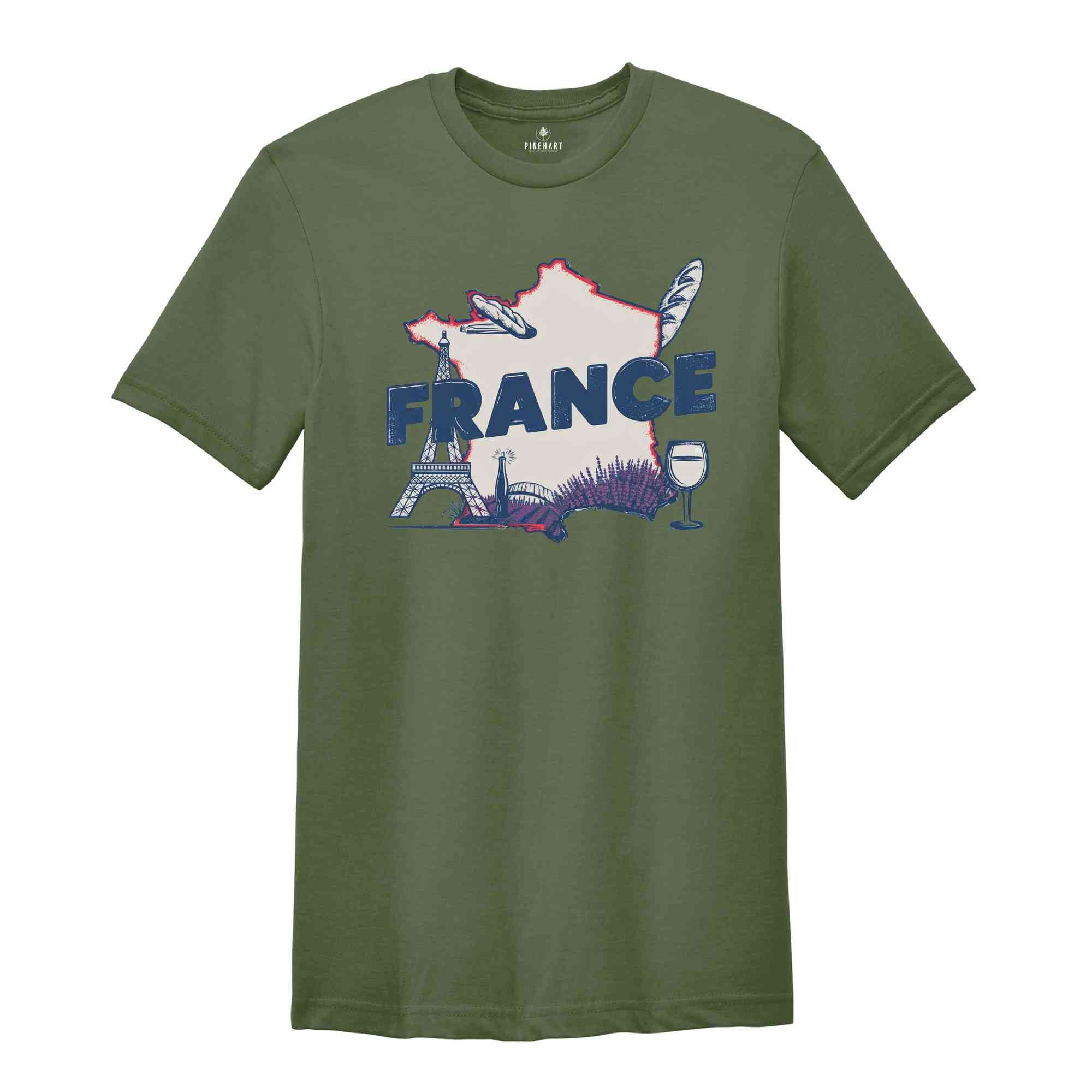 Retro France Shirt, France Travel Shirt, Country Travel Shirt, Shirt For Traveler, Travel Lover Gift, Travel Tee, Trip Shirt