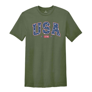 USA Shirt, 1776 Shirt, 4th Of July Shirt, Independence Day Shirt, God Bless America, Patriotic Shirt, Red White And Blue Shirt