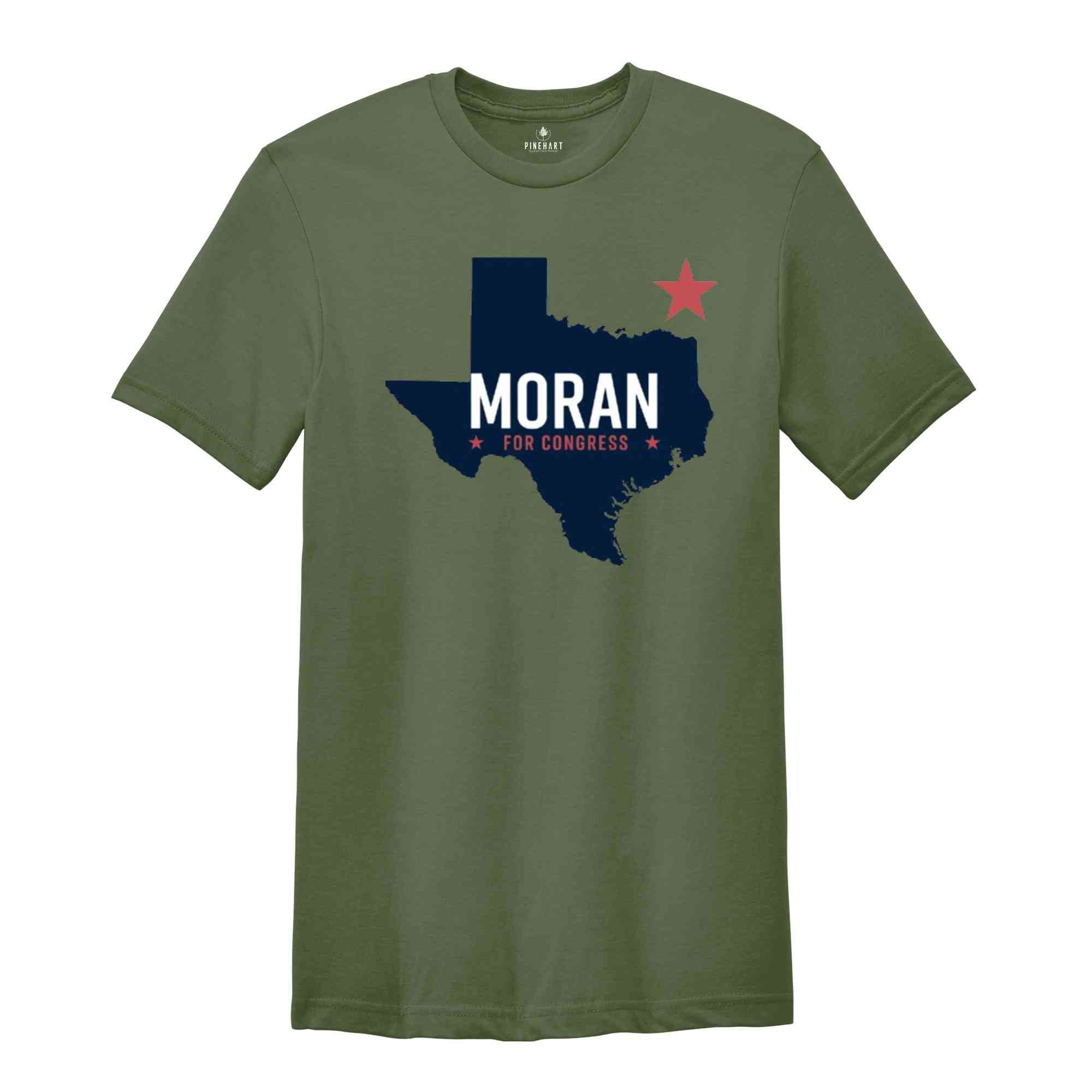 Nathaniel Moran for Congress 2024 November Elections Campaign T-Shirt, Nathaniel Moran for Texas Congressional Elections T-Shirt