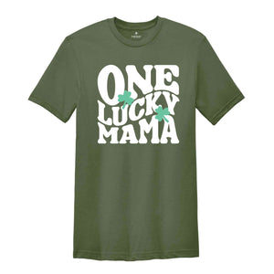 One Lucky Mama Shirt, St Patrick's Day Mama Shirt, Lucky Mom Shirt, Mom Irish Shirt, Mama Clover Shirt, Mom Shamrock Shirt