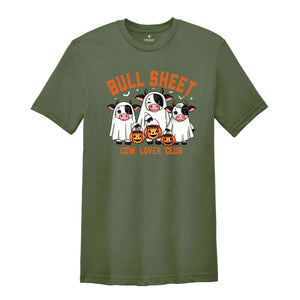 Bull Sheet Cow Lover Club Shirt, Funny Halloween Ghost Cow Shirt, Spooky Halloween Pumpkin Season Gift, Cow Lover Club Shirt