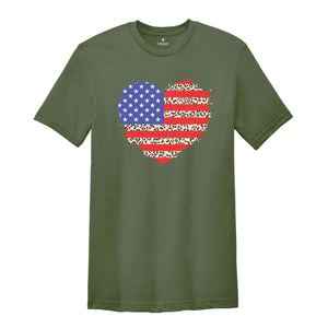 American Flag Leopard Shirt, American Flag Heart Shirt, Patriotic Shirt, USA Shirt, 4th Of July Shirt, July 4th Shirt, The US Flag Shirt