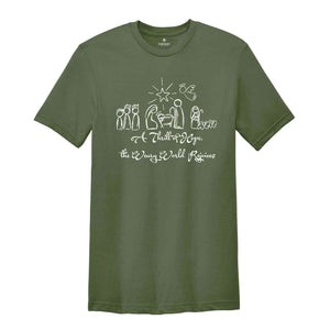 Christian Christmas Shirt, A Thrill of Hope, the Weary World Rejoices, Family Christmas Shirt, Nativity Shirt, Thrill Of Hope Shirt