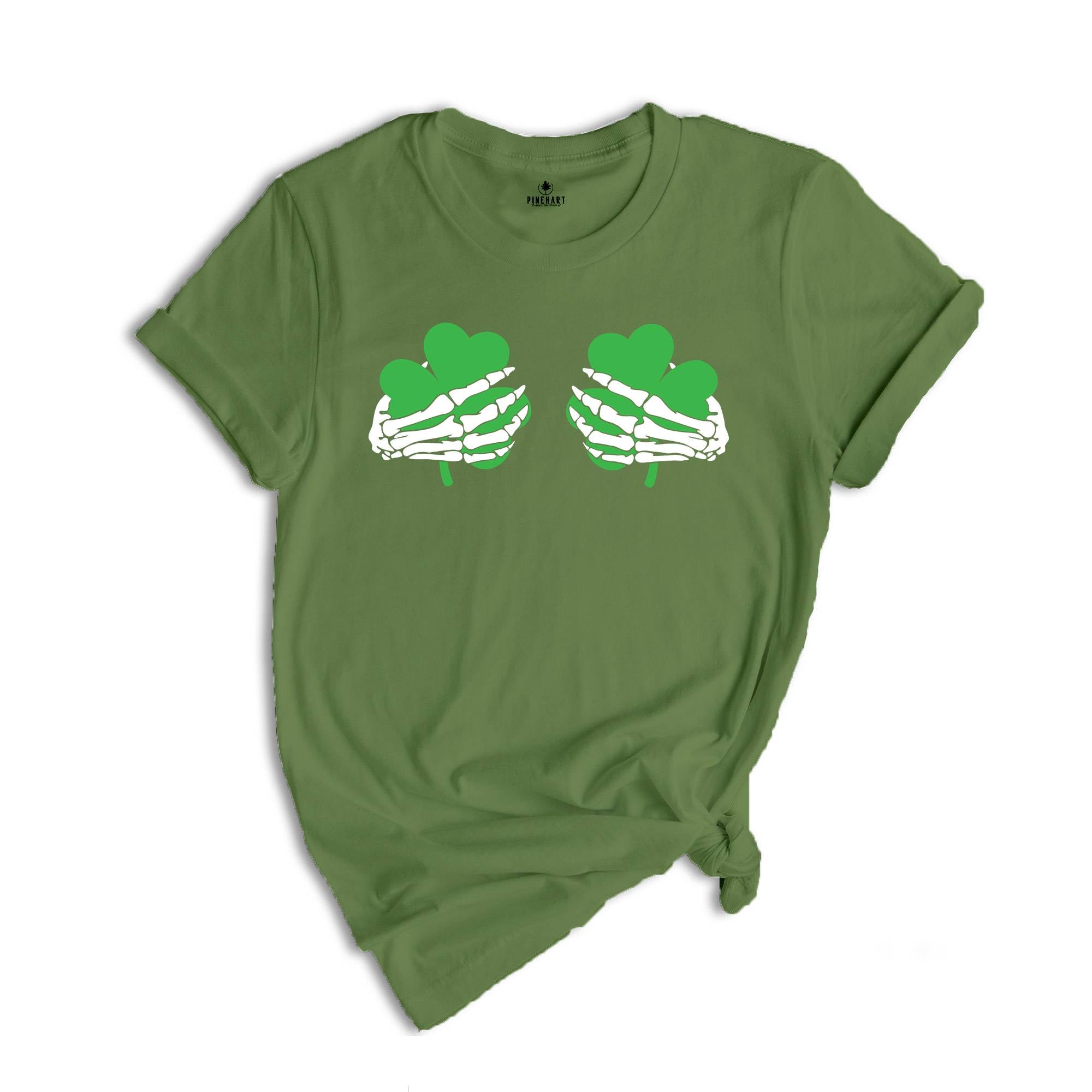 Shamrock Hand Skeleton Shirt, Skeleton St Patricks Day Shirt, Funny St Patricks Shirt, St Patricks Day Gift, St Pattys Day