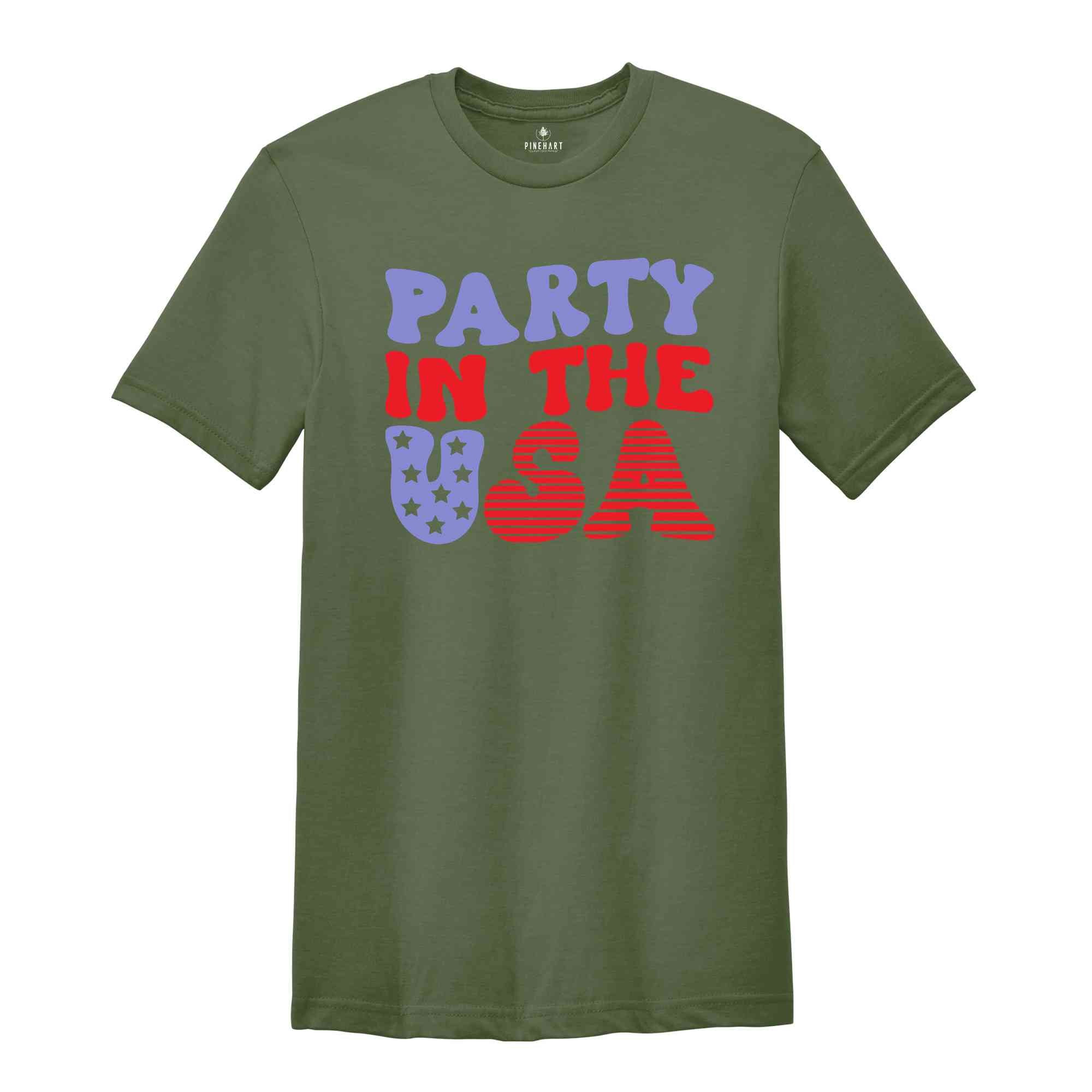 Party in USA Shirt, 4th Of July Shirt, American Flag Shirt, Independence Day Shirt, Womens 4th Shirt