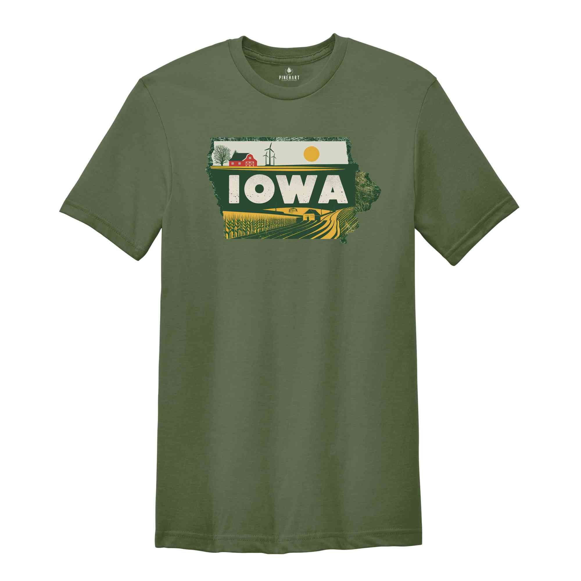 Retro State Of Iowa Shirt, State Of Iowa Shirt, State Shirt, Iowa Shirt, Iowa Lover Shirt, Family Trip Shirt, Travel Shirt