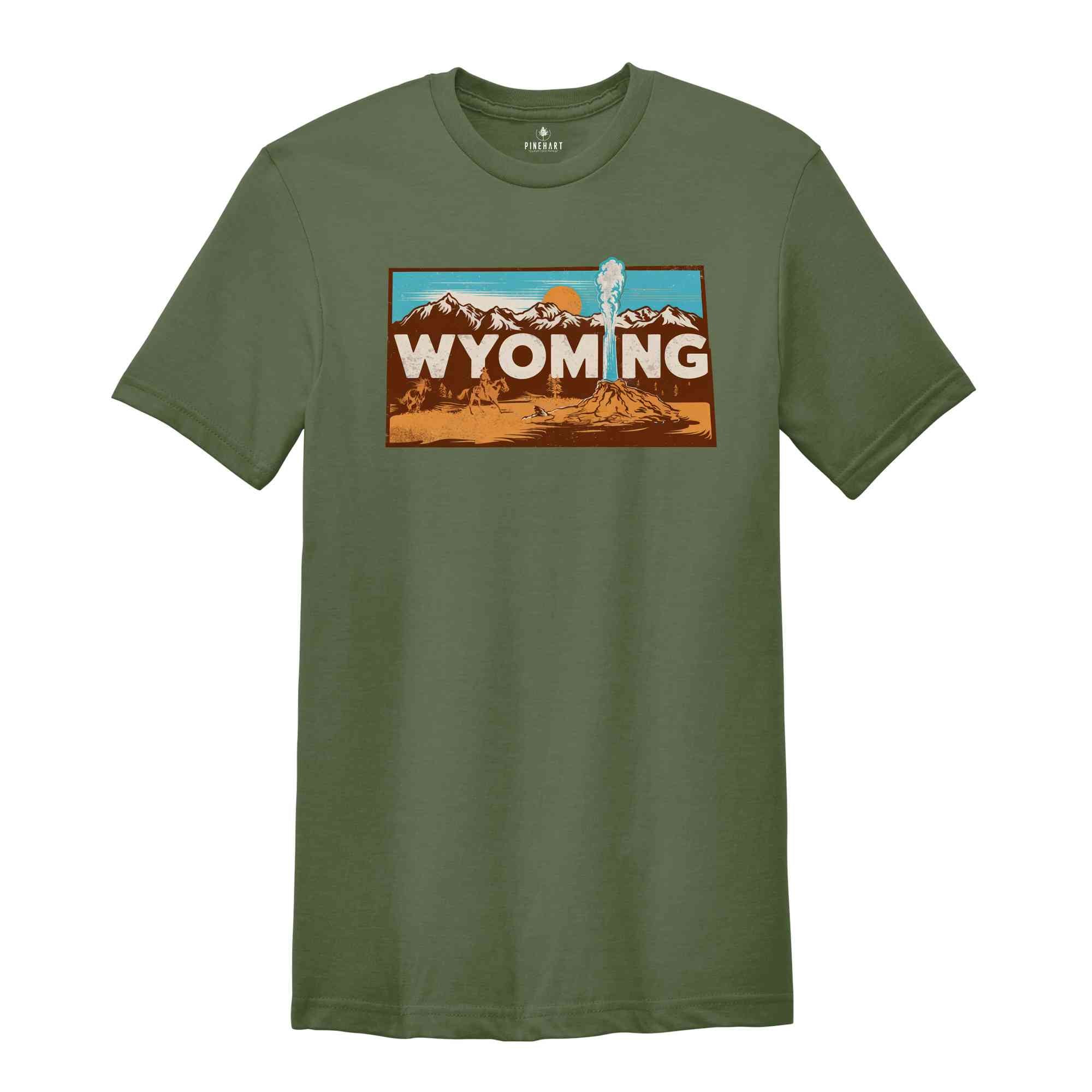 Retro State Of Wyoming Shirt, State Of Wyoming Shirt, State Shirt, Wyoming Shirt, Wyoming Lover Shirt, Family Trip Shirt, Travel Shirt